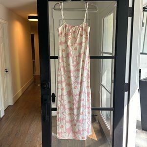 RHYTHM Mini Gathered Floral Maxi Dress w tags, small/8